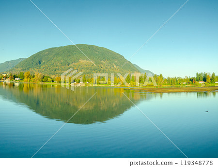 View of Draper Creek and Hatzic Island in Hatzic Lake from Neilson Regional Park, Mission, BC 119348778
