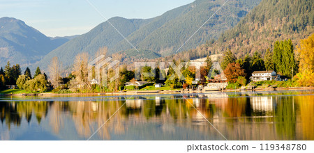 View of Draper Creek and Hatzic Island in Hatzic Lake from Neilson Regional Park, Mission, BC View of Draper Creek and Hatzic Island in Hatzic Lake from Neilson Regional Park, Mission, BC 119348780