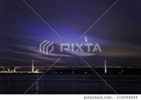 [彗星照片] 色金山阿特拉斯彗星（C/2023 A3）與瀨戶大橋 119348894