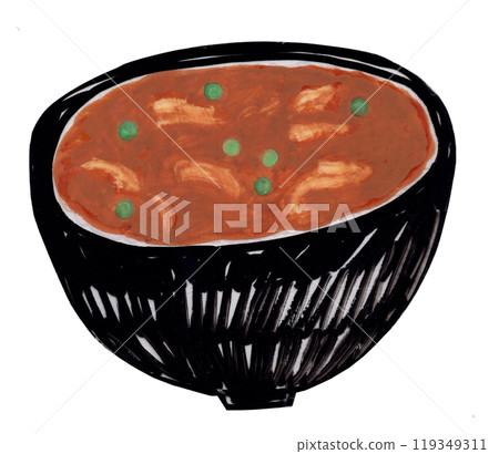Curry on bowl Curry on bowl 119349311