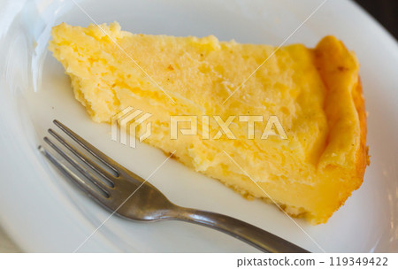 Slice of homemade cheesecake Slice of homemade cheesecake 119349422