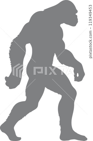 大猩猩剪影素材 119349453