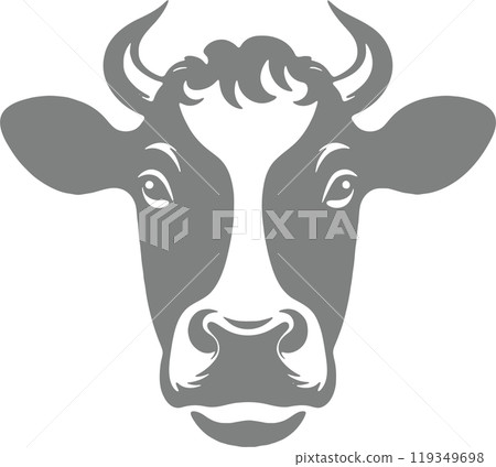 Cow silhouette material 119349698
