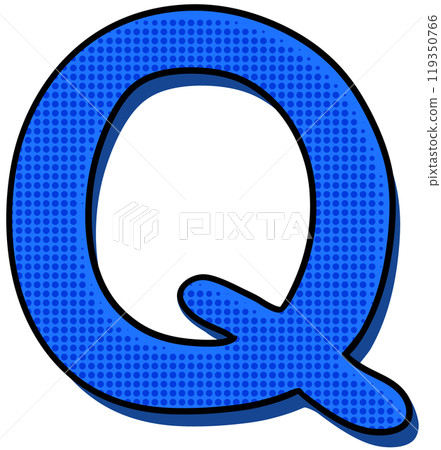 Pop Art Font Letter Q Pop Art Font Letter Q 119350766