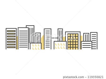 Simple illustration of a cityscape 119350821