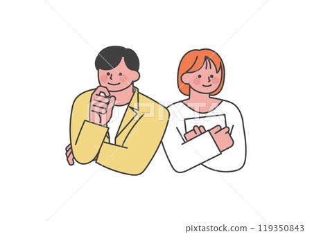 女性和男性同事 119350843