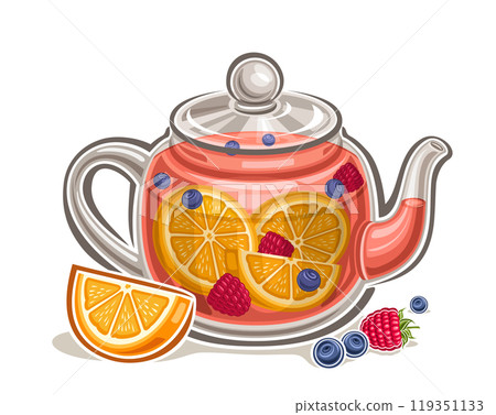 Vector logo for Fruit Tea Vector logo for Fruit Tea 119351133