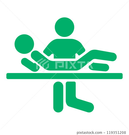 Sign for toilet with nursing bed 119351208