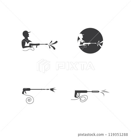 Pressure washing logo template. Pressure washing logo template. 119351288