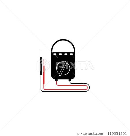 Digital multimeter logo vector template 119351291
