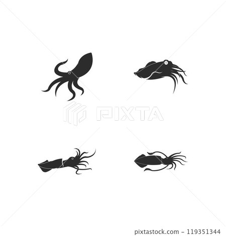 Squid logo vector template Squid logo vector template 119351344