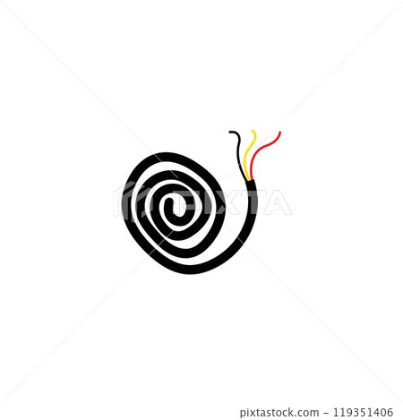 High Voltage Cable Logo Vector Template illustration design 119351406