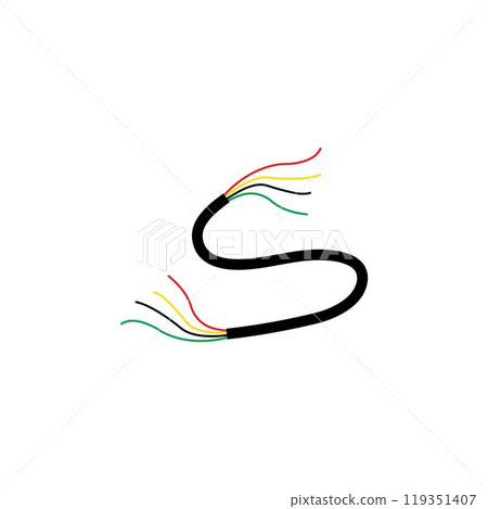 High Voltage Cable Logo Vector Template illustration design 119351407