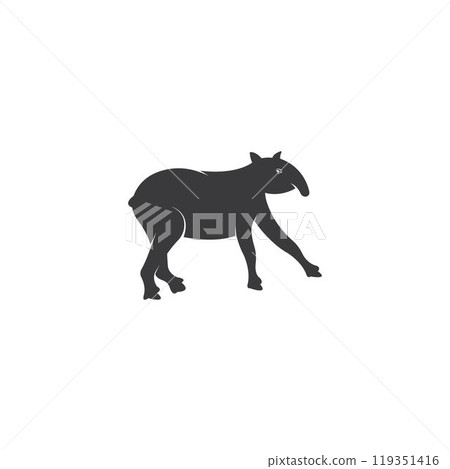 Tapir logo vector template illustration 119351416