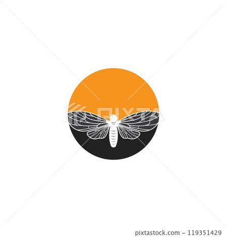 Cicada logo vector icon template 119351429
