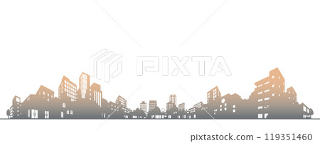 Illustration of a cityscape expressed in shadows. Illustration of a cityscape expressed in shadows. 119351460