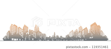 Illustration of a cityscape expressed in shadows. Illustration of a cityscape expressed in shadows. 119351461
