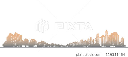 以陰影表達的城市景觀的插圖。 119351464