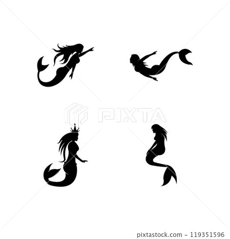 Mermaid logo icon design 119351596