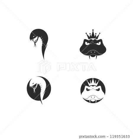 Snake logo vector template Snake logo vector template 119351633