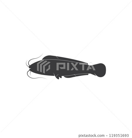 Catfish logo template vector icon Catfish logo template vector icon 119351693