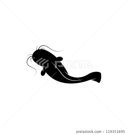 Catfish logo template vector icon Catfish logo template vector icon 119351695