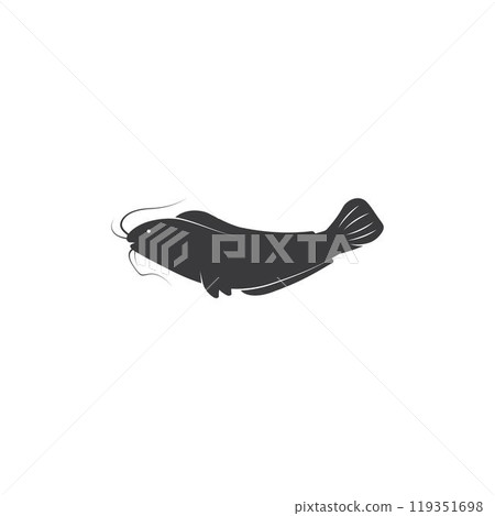 Catfish logo template vector icon Catfish logo template vector icon 119351698