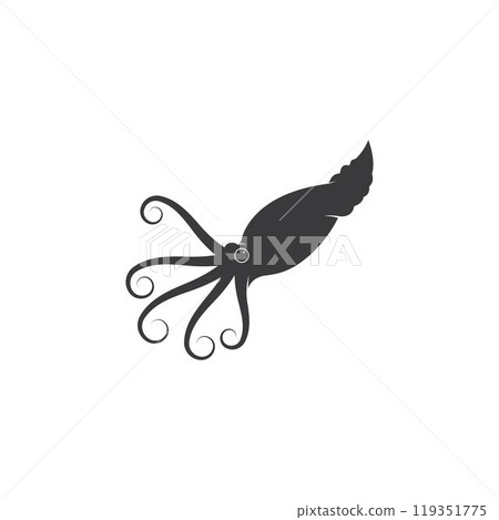 Squid logo vector template Squid logo vector template 119351775