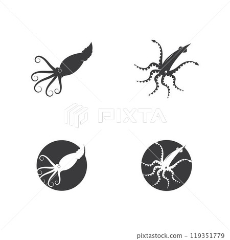 Squid logo vector template 119351779