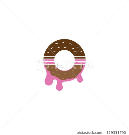 Donuts illustration logo vector 119351790