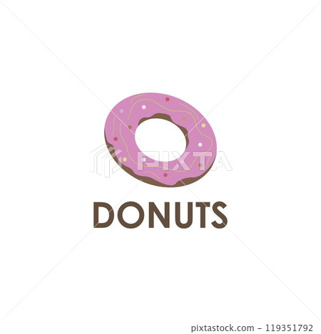 Donuts illustration logo vector Donuts illustration logo vector 119351792