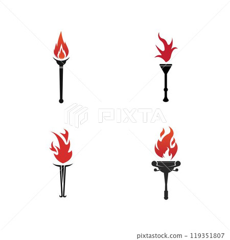 Torch vector icon illustration design 119351807
