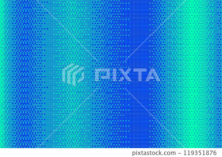 Pixel bitmap background with retro dotted pattern. Blue striped vector abstract gradation. Noise effect dither halftone wallpaper 119351876