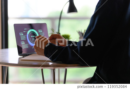 Personal computer and male Personal computer and male 119352084