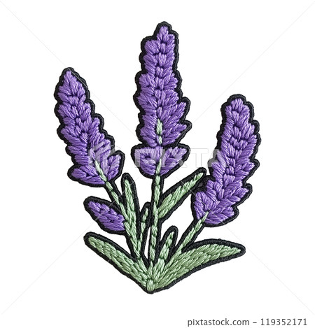 薰衣草刺繡補丁 119352171
