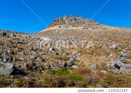 從茶臼山牛尾仰望活火山茶臼山頂。 119352187