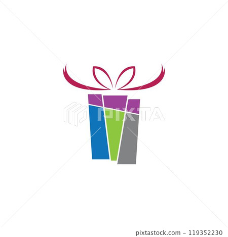 Gift Box, gift shop logo icon Vector 119352230