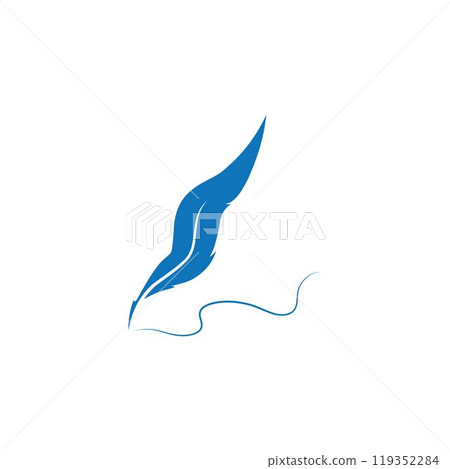 feather logo vector template 119352284