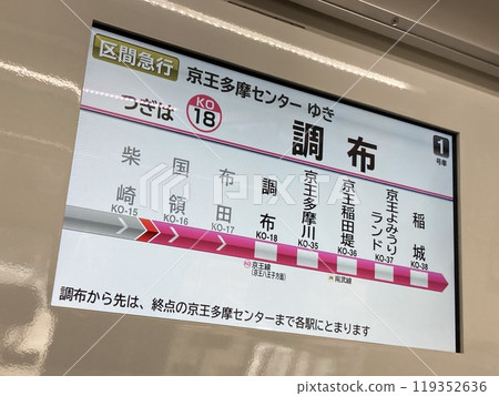 京王線車內引導顯示裝置 京王線車內引導顯示裝置 119352636