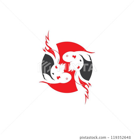 Koi fish logo vector 119352648