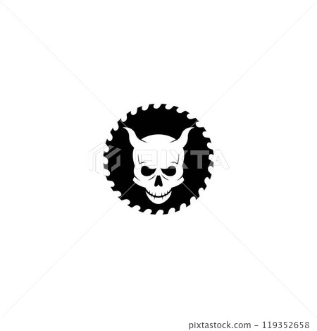 Skull Devil logo vector 119352658