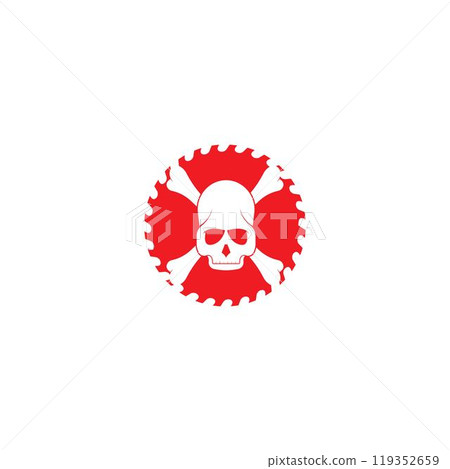 Skull logo vector illustration 119352659