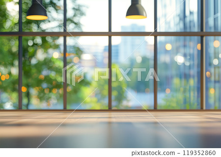 Bright and airy workspace with floor-to-ceiling windows 119352860
