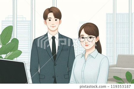 Men and women working in the office 119353187
