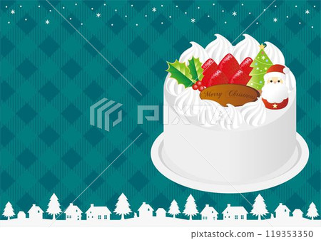 Frame banner Christmas cake Christmas Santa Claus cityscape background illustration Frame banner Christmas cake Christmas Santa Claus cityscape background illustration 119353350