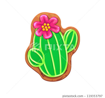Mexican Day of Dead holiday cactus flower cookie. Hispanic culture celebration sweet cookie or gingerbread cactus plant biscuit dessert. Mexican Day of the Dead holiday or Dia de Los Muertos pastry Mexican Day of Dead holiday cactus flower cookie. Hispanic culture celebration sweet cookie or gingerbread cactus plant biscuit dessert. Mexican Day of the Dead holiday or Dia de Los Muertos pastry 119353797
