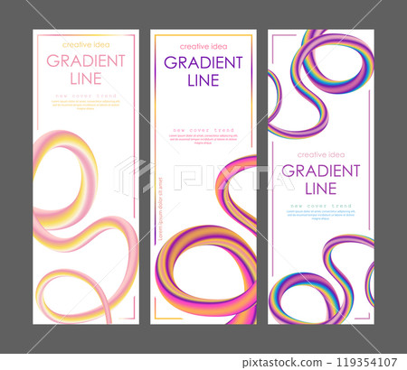 Gradient line. A template for a poster, cover banner, or interior design. A simple composition for a creative idea 119354107