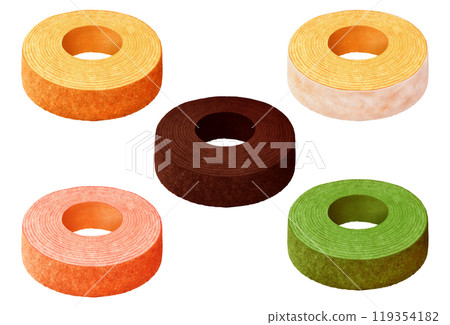 Baumkuchen, Baked goods, Stump, Tree rings, Basic, Glaze, Chocolate, Strawberry, Matcha 119354182