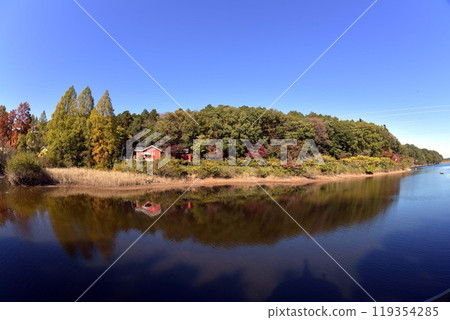 Autumn leaves of Lake Miyazawa Autumn leaves of Lake Miyazawa 119354285