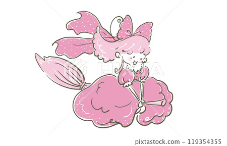 拿著魔法掃帚在天空飛翔的女巫 119354355